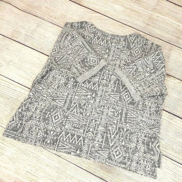 Forever 21 Women Short Sleeve Loose Shirt Tunic Blouse Top with Pockets Gray - Picture 9 of 9